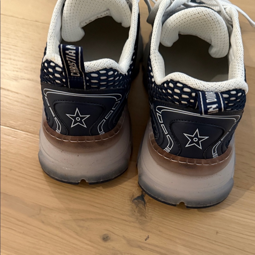 Dior woman’s Blue and White Patterned Sneakers - Picture 10 of 14